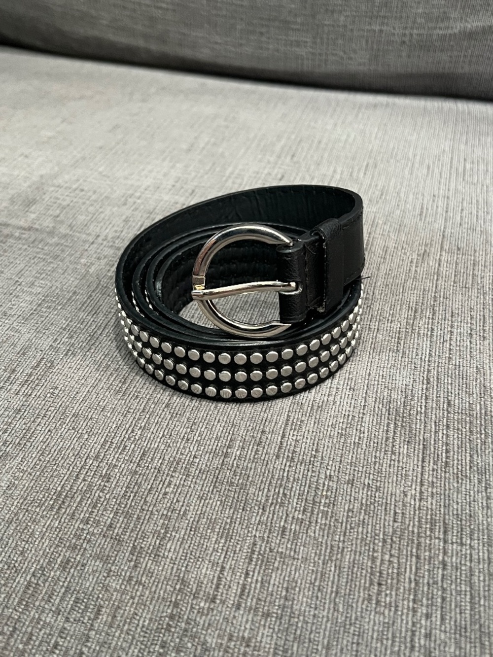 Studded Leather Black Belt